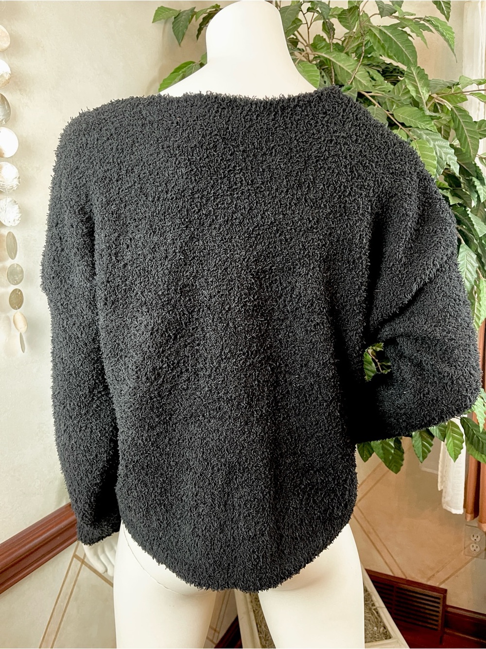 COZY KNIT CARDIGAN WITH ANIMAL PRINT TIE - Picture 5 of 9